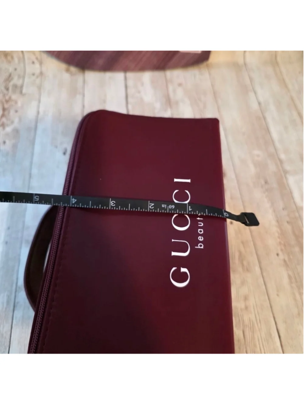 Gucci Burgundy Beauty Cosmetic Bag NWOT